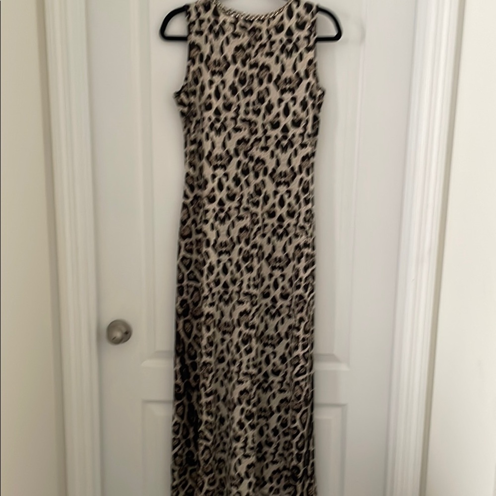 MSK Black and Brown Sleeveless Maxi Dress with Scoop Neck - Picture 4 of 5